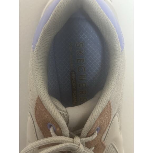 SKECHERS FURY WOMEN’S ATHLETIC SHOE Brown/ Taupe Sz 8 Comfort Memory Foam - Picture 6 of 8